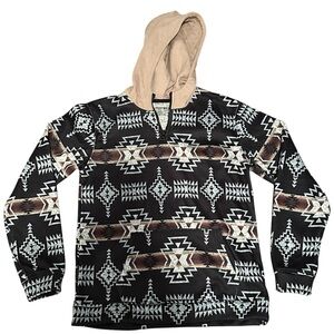 Depart West Boys Hoodie Size XL (16-18) Black/Multi Aztec